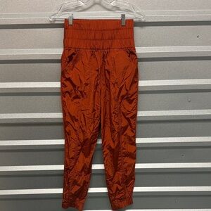 FP Movement The Way Home Joggers Size XS Activewear Yoga ORANGE Fall Track Pant